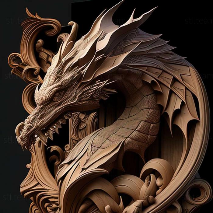 3D модель 3д модель дракона (STL)
